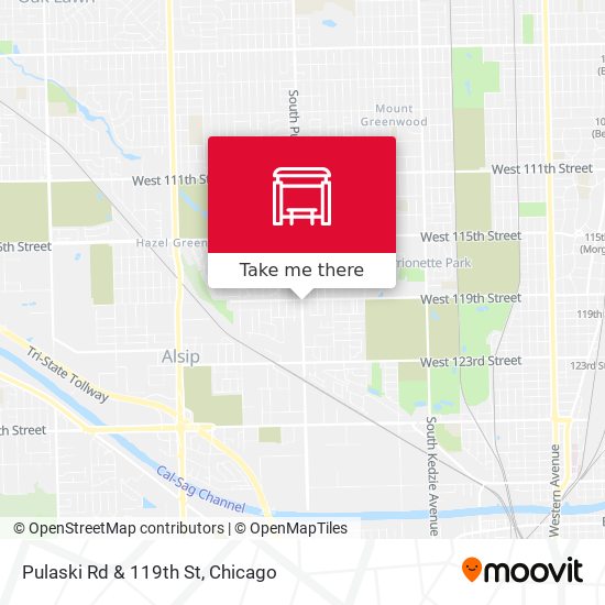 Pulaski Rd & 119th St map