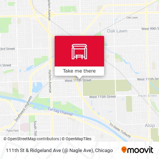 111th St & Ridgeland Ave (@ Nagle Ave) map