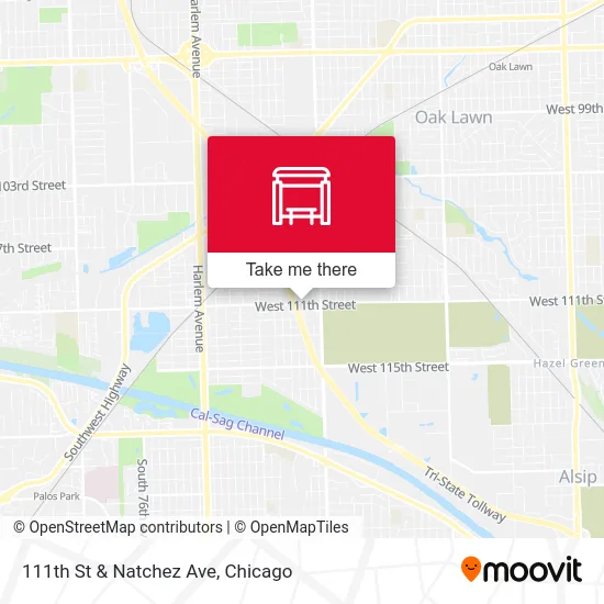111th St & Natchez Ave map