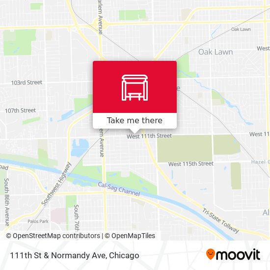 111th St & Normandy Ave map