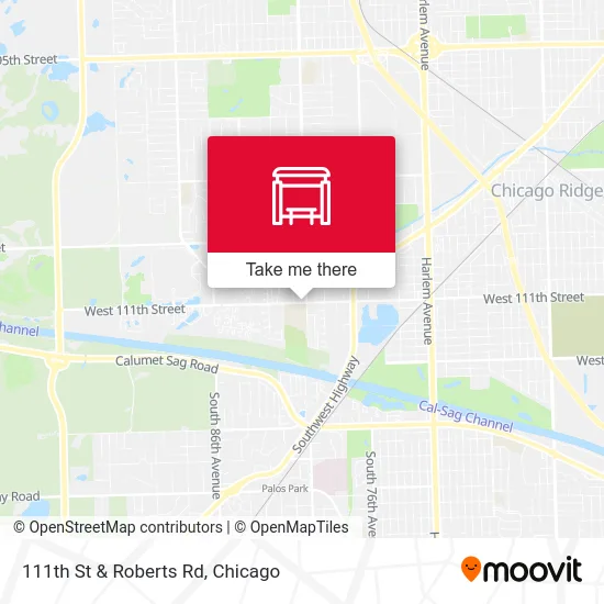 111th St & Roberts Rd map