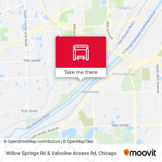 Willow Springs Rd & Valvoline Access Rd map