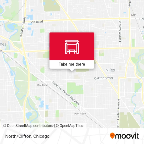 North/Clifton map