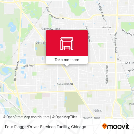 Four Flaggs / Driver Services Facility map
