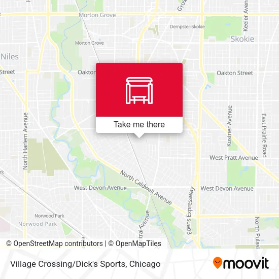 Village Crossing/Dick's Sports map