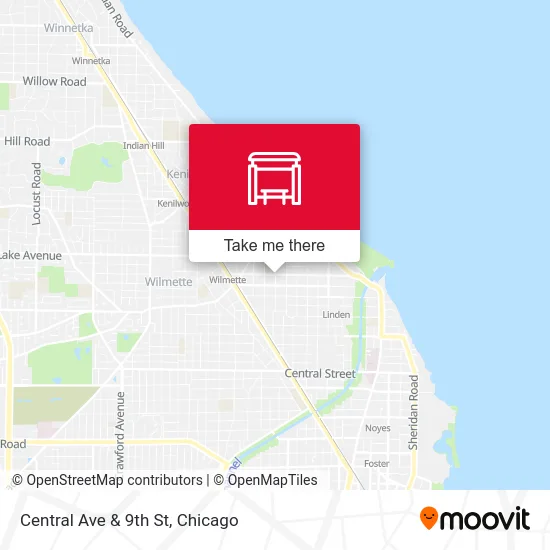 Central Ave & 9th St map