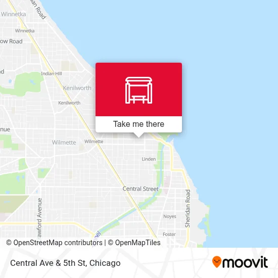 Central Ave & 5th St map