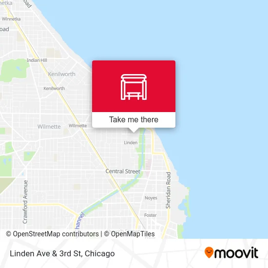 Linden Ave & 3rd St map