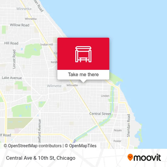 Central Ave & 10th St map