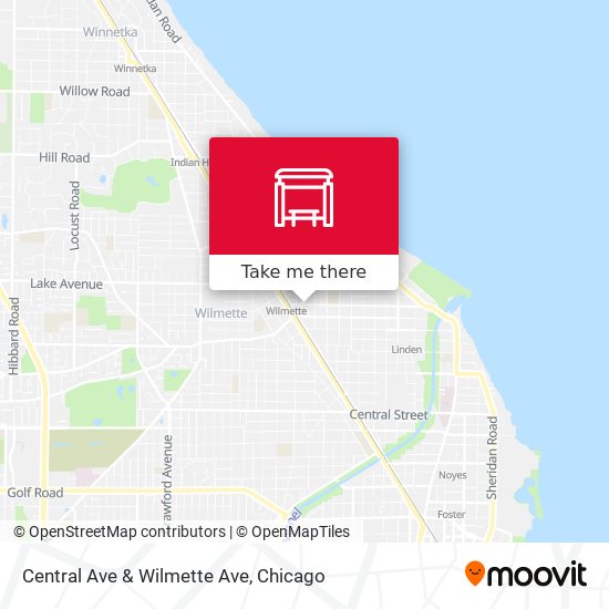 Central Ave & Wilmette Ave map