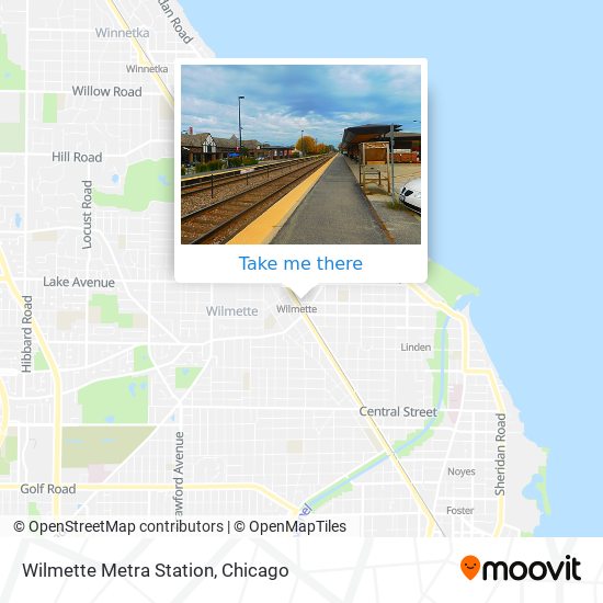 Wilmette Metra Station map