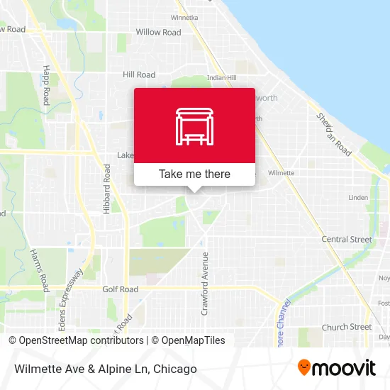 Wilmette Ave & Alpine Ln map
