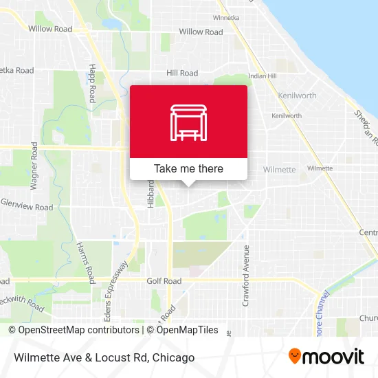 Wilmette Ave & Locust Rd map