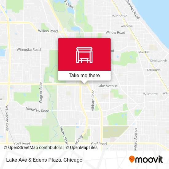 Lake Ave & Edens Plaza map