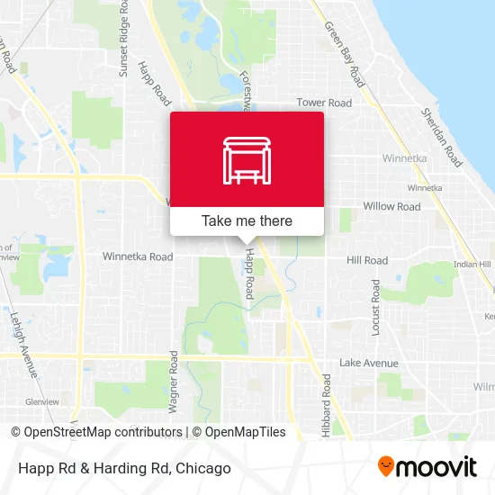 Happ Rd & Harding Rd map