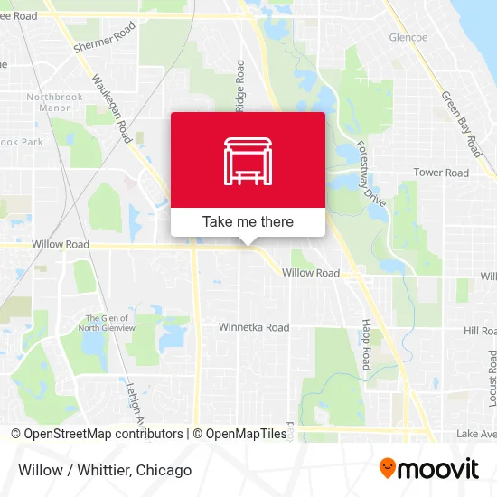 Willow / Whittier map