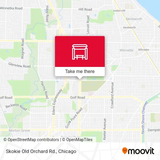 Skokie Old Orchard Rd. map