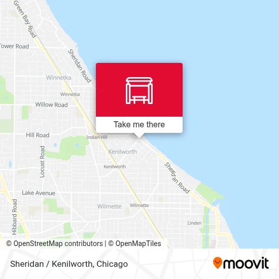 Sheridan / Kenilworth map