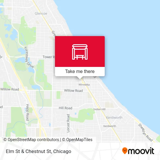 Elm St & Chestnut St map