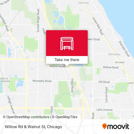 Willow Rd & Walnut St map