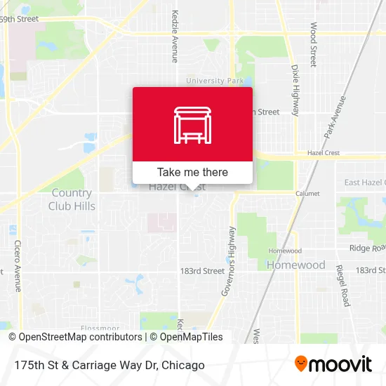 175th St & Carriage Way Dr map