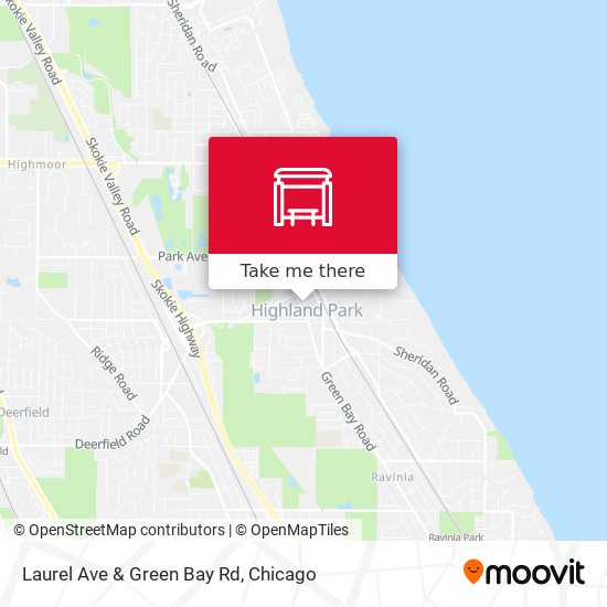 Laurel Ave & Green Bay Rd map