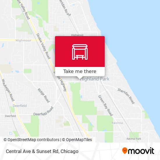 Central Ave & Sunset Rd map