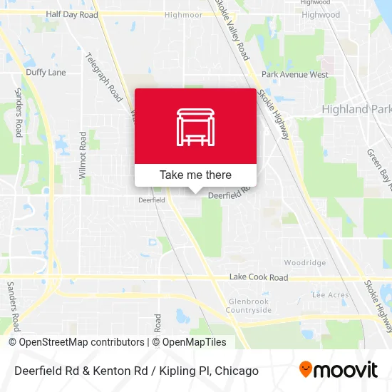 Deerfield Rd & Kenton Rd / Kipling Pl map