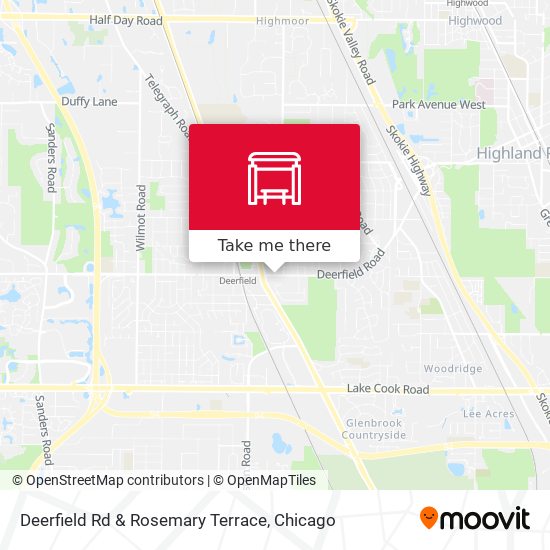 Deerfield Rd & Rosemary Terrace map