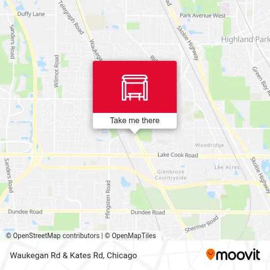 Waukegan Rd & Kates Rd map