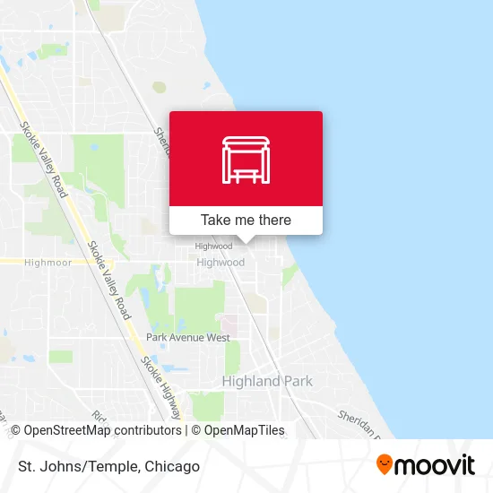 St. Johns/Temple map