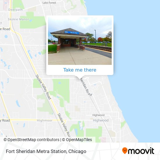 Mapa de Fort Sheridan Metra Station