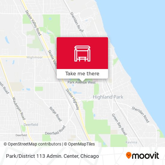 Park / District 113 Admin. Center map