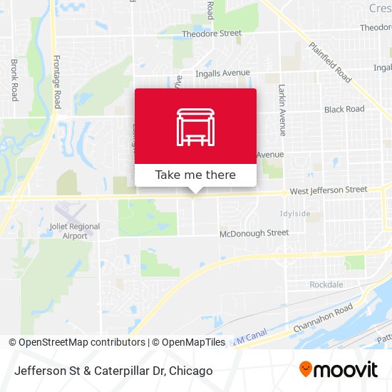 Jefferson St & Caterpillar Dr map