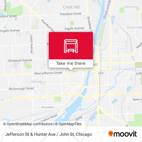 Jefferson St & Hunter Ave / John St map