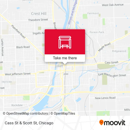Cass St & Scott St map