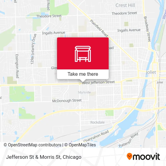 Jefferson St & Morris St map