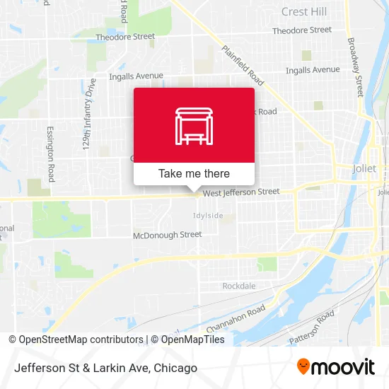 Jefferson St & Larkin Ave map