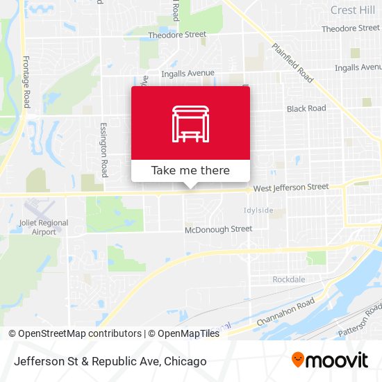 Jefferson St & Republic Ave map