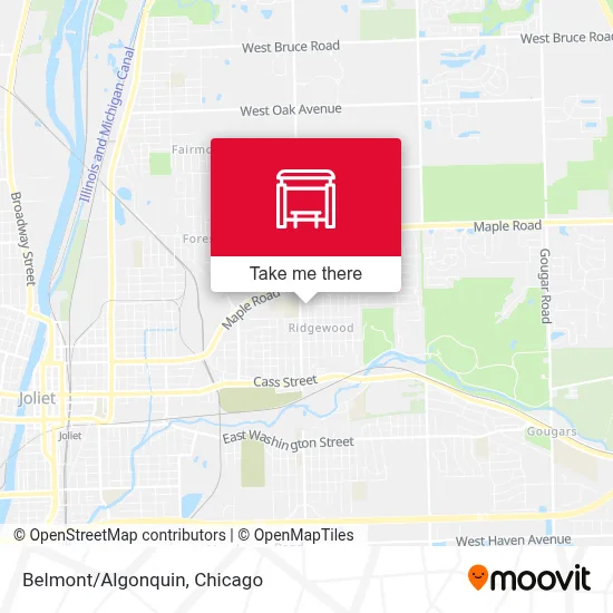 Belmont/Algonquin map