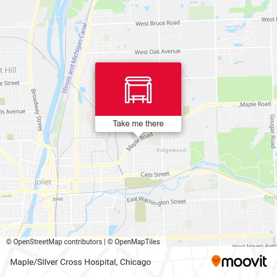 Maple/Silver Cross Hospital map