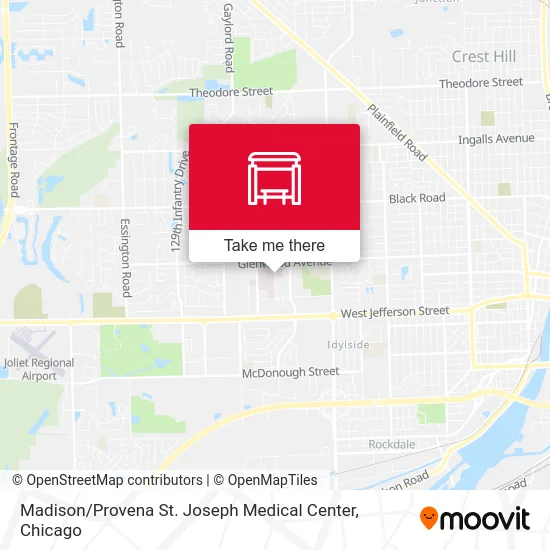 Madison / Provena St. Joseph Medical Center map