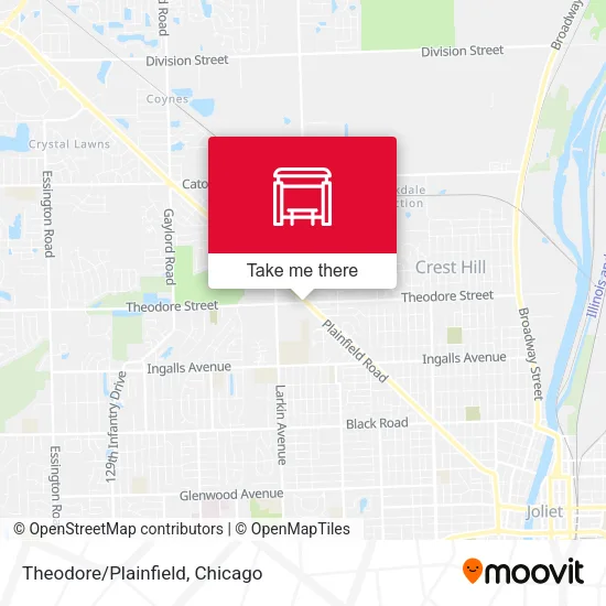 Theodore/Plainfield map