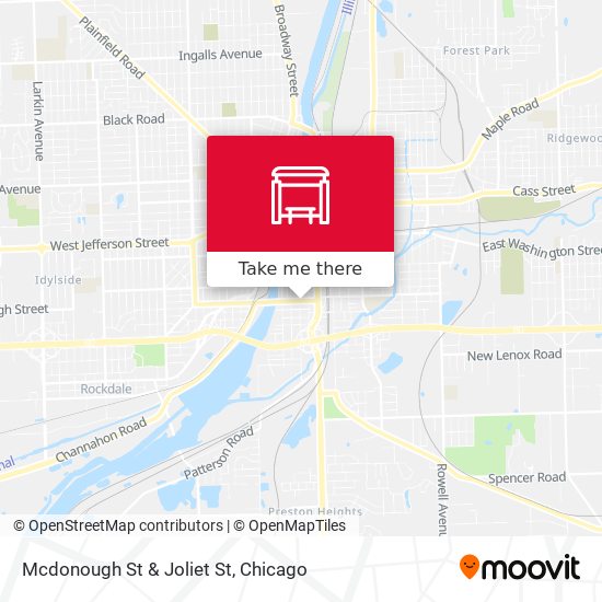 Mcdonough St & Joliet St map