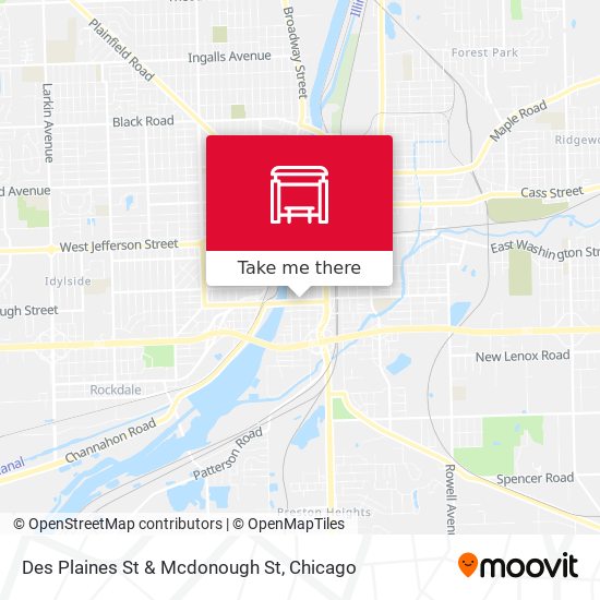 Des Plaines St & Mcdonough St map