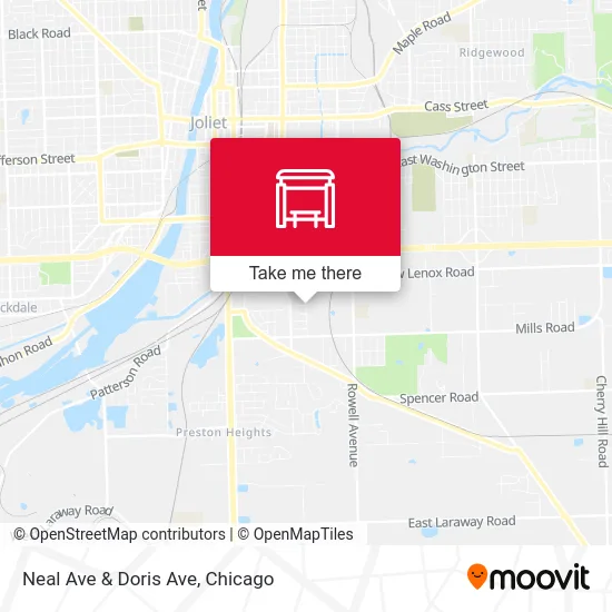 Neal Ave & Doris Ave map