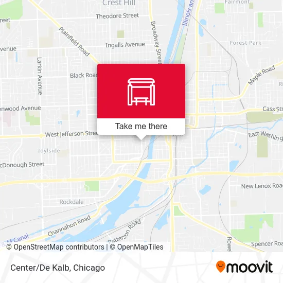 Center/De Kalb map