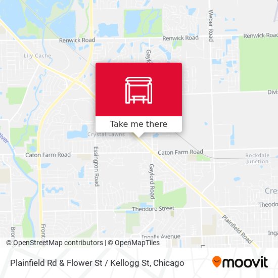 Plainfield Rd & Flower St / Kellogg St map