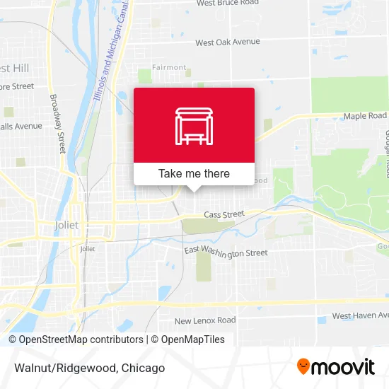 Walnut/Ridgewood map