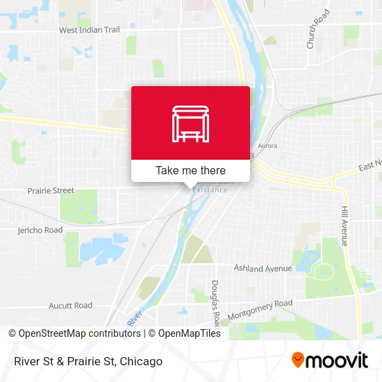 River St & Prairie St map
